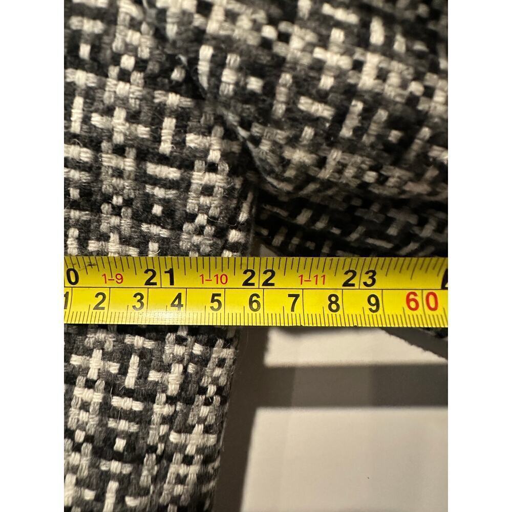 Size 12 Black White Plaid Wool Blend Double Breasted Blazer Preppy Clueless - Picture 7 of 9